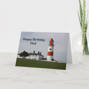 Tarjeta Souter Lighthouse Inglaterra Feliz cumpleaños papá