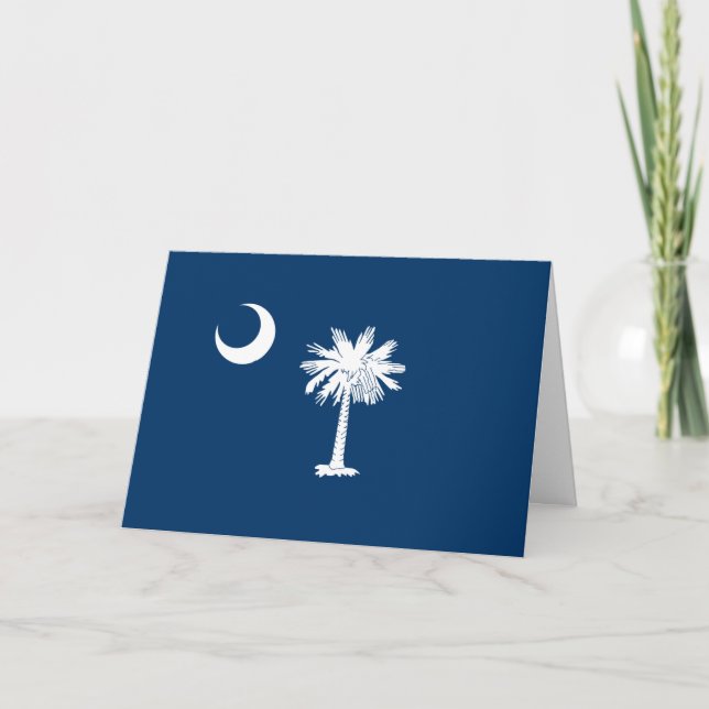 Tarjeta South Carolinian Flag, Flag of South Carolina (Anverso)