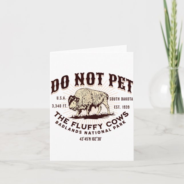 Tarjeta South Dakota Funny Bison Quote Buffalo Souvenir Do (Anverso)