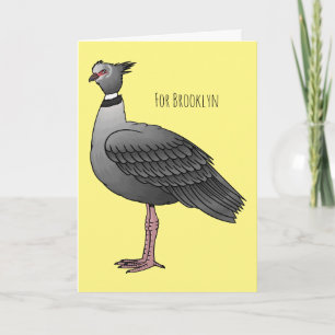 Tarjeta Southern screamer bird cartoon illustration 