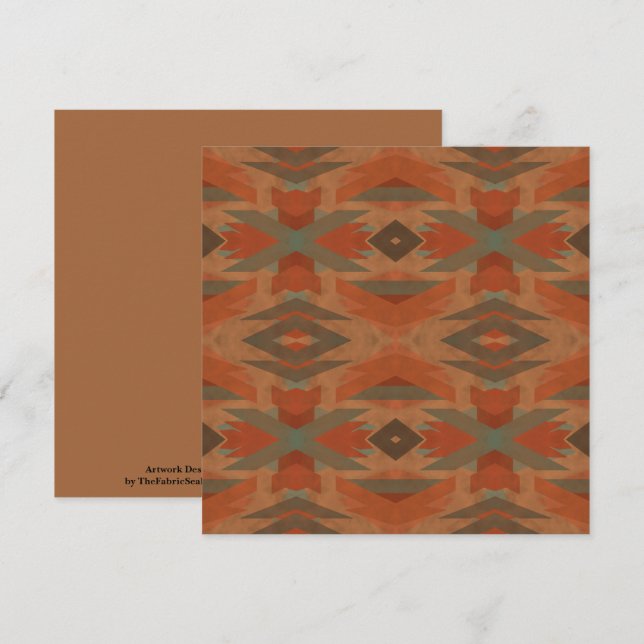 Tarjeta Southwest American Indian Inspired Art Pattern (Anverso / Reverso)