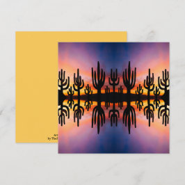 Tarjeta Southwestern Desert Landscape Cactus Sunrise Image