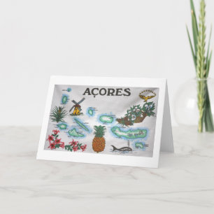 Tarjeta souvenir de Azores