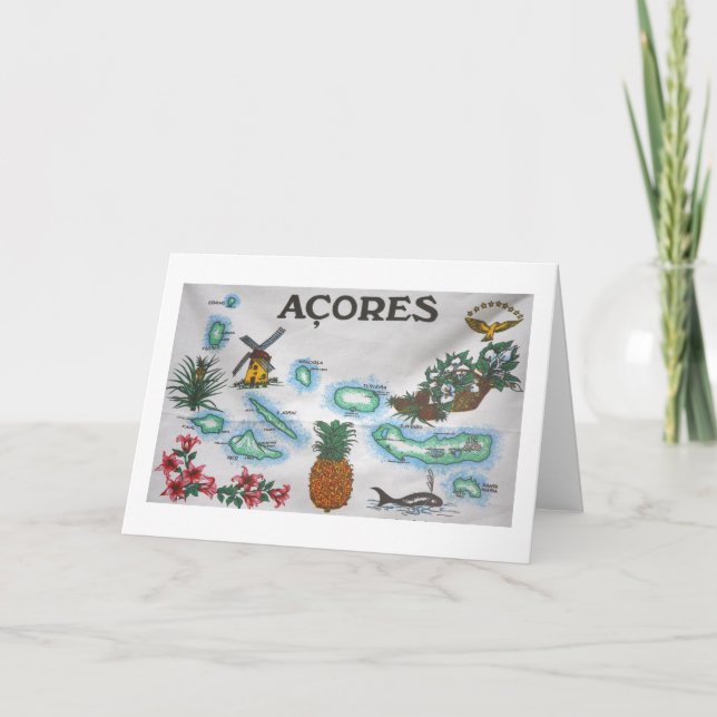 Tarjeta souvenir de Azores (Anverso)