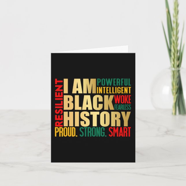 Tarjeta Soy Black History Month American African Pride Ce (Anverso)