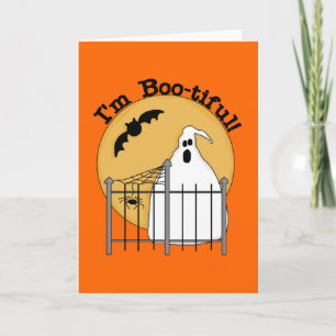 Tarjeta Soy camisetas y regalos de Halloween.