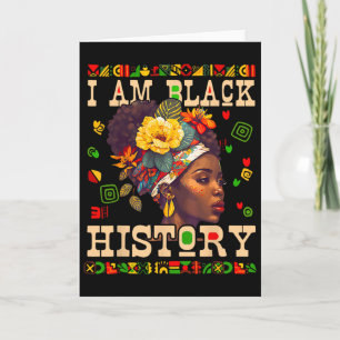 Tarjeta Soy Celebración del Mes de la Historia Negra Afroa