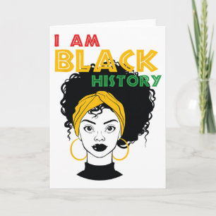 Tarjeta Soy Chica de la Historia Negra Afro Amor Afroameri