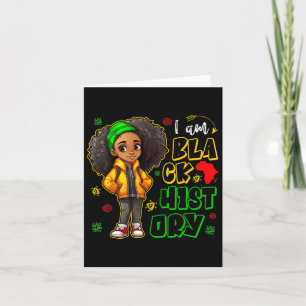 Tarjeta Soy Chicas africanos del Mes de la Historia Negra