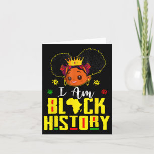 Tarjeta Soy Chicas africanos del Mes de la Historia Negra