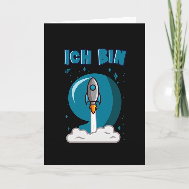 TARJETA SOY DE 9 AÑOS NACIMIENTO DE NACIMIENTO (Anverso)