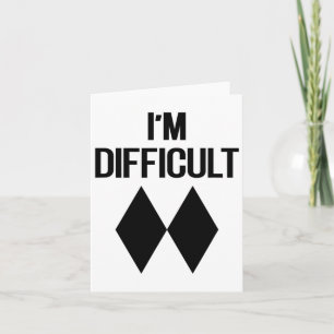 Tarjeta Soy difícil de divertir, doble skii Pun de diamant