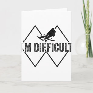 Tarjeta Soy Difícil Divertido Esquí Nieve Esquiador Esquí 