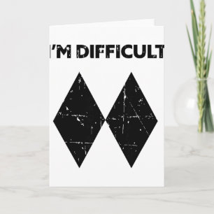 Tarjeta Soy Divertido Difícil Doble Diamantes Negros Esquí