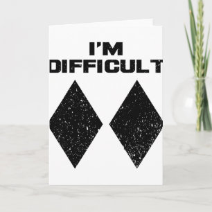 Tarjeta Soy Divertido Difícil Doble Diamantes Negros Esquí