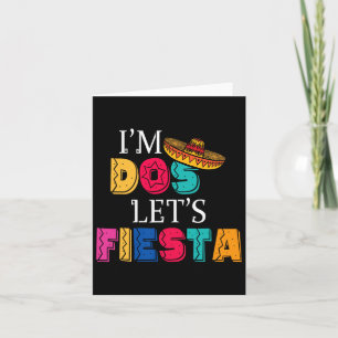 Tarjeta Soy Dos Vamos Fiesta Taco Dos Días Segundo Cumplea