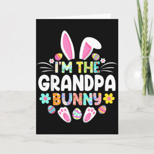 Tarjeta Soy el conejito abuelo divertido día de Pascua fam