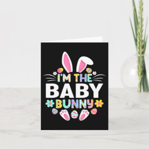 Tarjeta Soy el conejito bebé día de Pascua familia