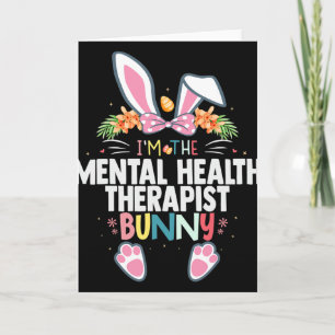 Tarjeta Soy el conejito del día de Pascua de terapia de sa