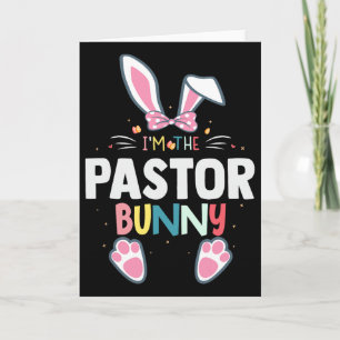 Tarjeta Soy el conejo de Pascua del pastor día de Pascua f
