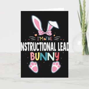 Tarjeta Soy el conejo líder instructivo del día de Pascua
