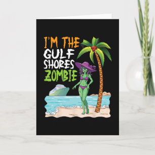 Tarjeta Soy El Crucero Tropical de Playa Zombie de Gulf Sh