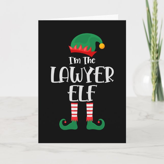 Tarjeta Soy El Diseño De Navidad De Elf Abogado (Anverso)
