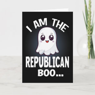 Tarjeta Soy el disfraz coincidente de Halloween Boo republ