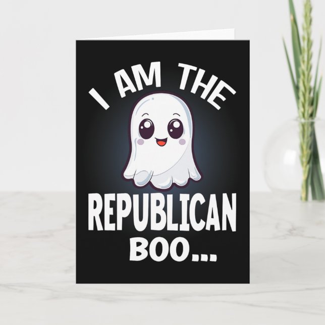 Tarjeta Soy el disfraz coincidente de Halloween Boo republ (Anverso)