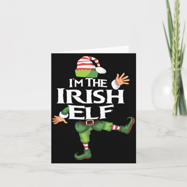 Tarjeta Soy El Duende Irlandés Noche De Navidad Navidad Sq (Anverso)