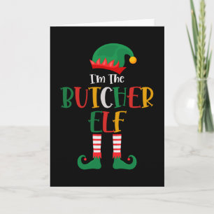 Tarjeta Soy El Elfo Carnicero Navidad Empararejada