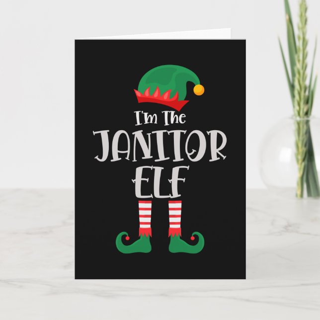 Tarjeta Soy El Elfo Conserje De Navidad (Anverso)