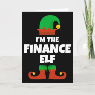 Tarjeta Soy El Elfo De Finanzas Familia Pajama Navidad Div
