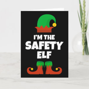 Tarjeta Soy El Elfo De Seguridad Familia Pijama Navidad Di
