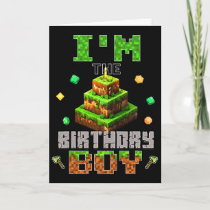 Tarjeta Soy el Fiesta de cumpleaños de video jugador Pixel