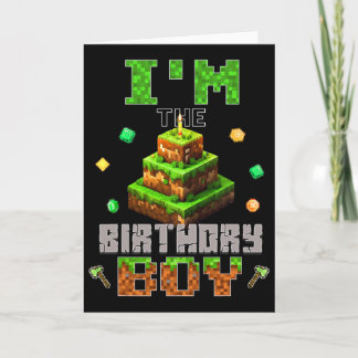 Tarjeta Soy el Fiesta de cumpleaños de video jugador Pixel
