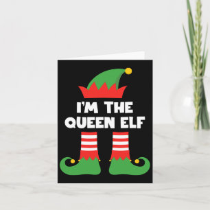 Tarjeta Soy el grupo familiar Queen Elf Funny Xmas Matchin