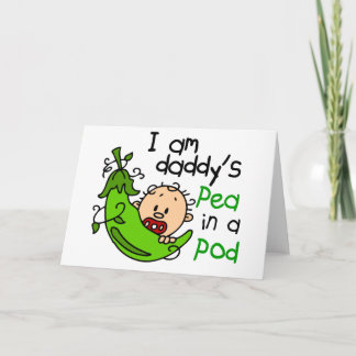Tarjeta Soy el guisante del papá en una vaina 1