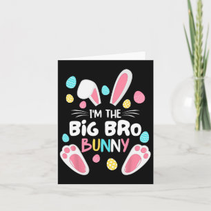 Tarjeta Soy el hermano Bunny Big Bro familia coincidente e