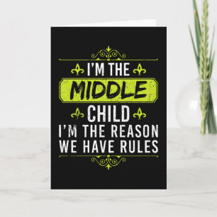 Tarjeta Soy el hijo del medio Soy la Razón