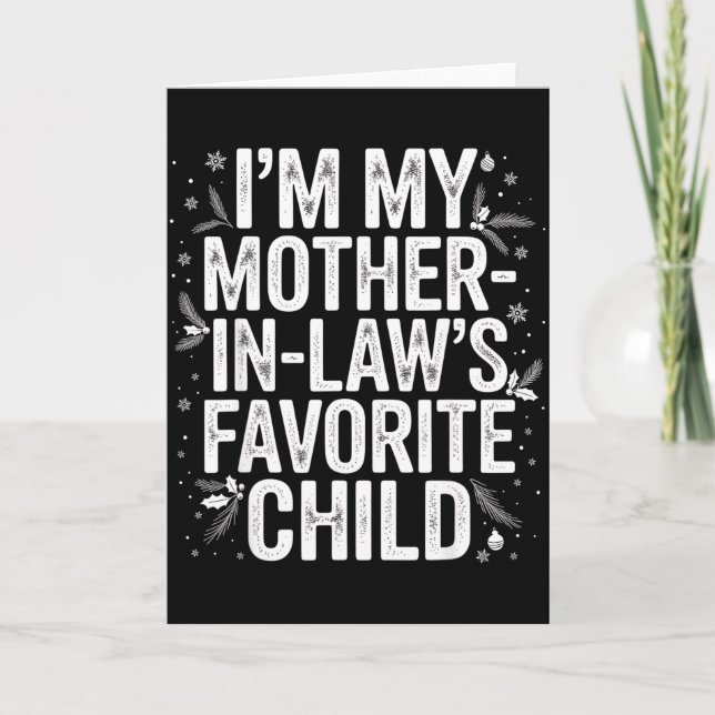 Tarjeta Soy el hijo favorito de mi suegra (Anverso)