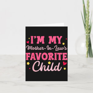 Tarjeta Soy el hijo favorito de mi suegra, divertido padre