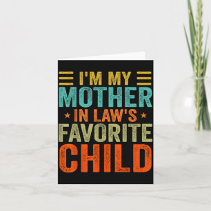 Tarjeta Soy el hijo favorito de mi suegra, divertido padre