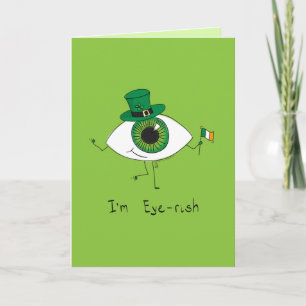 Tarjeta Soy el irlandés St. Patrick's Day Eyeball