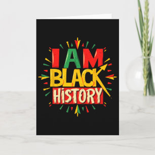 Tarjeta Soy el Mes de la Historia Negra Chicos Afroamerica