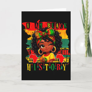 Tarjeta Soy el Mes de la Historia Negra Niñas Niños Afroam