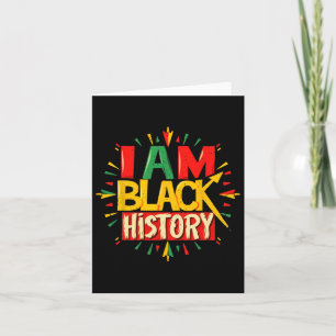 Tarjeta Soy el Mes de la Historia Negra Niños Africanos Am