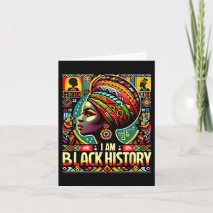 Tarjeta Soy el Mes de la Historia Negra Orgullo Afroameric