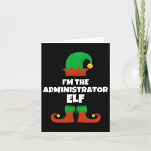 Tarjeta Soy el Navidad de la familia Administrator Elf Paj