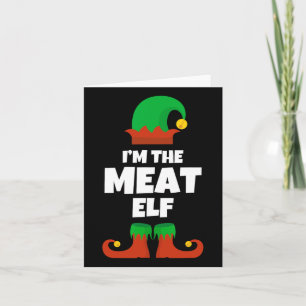 Tarjeta Soy el Navidad de la familia Meat Elf Funny Bbq Gr